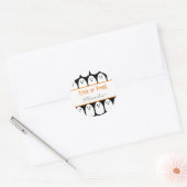 Halloween Gepersonaliseerde Schattigee Geesten Tri Ronde Sticker (Envelop)