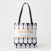 Halloween Gepersonaliseerde Schattigee Geesten Tri Tote Bag (Voorkant)