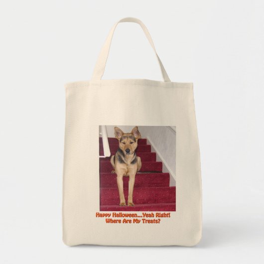 Halloween German Shepherd Dog Waar zijn mijn behan Tote Bag (Voorkant)