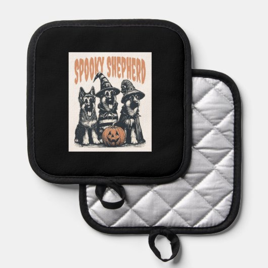 Halloween German Shepherd.jpg Pannenlap (Voorkant / Achterkant)