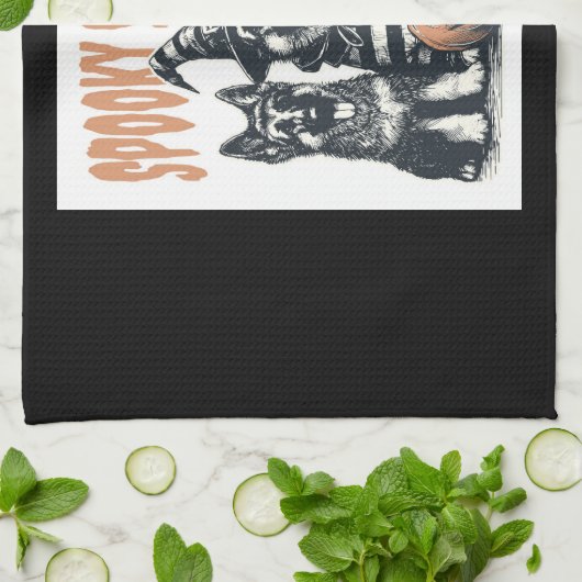 Halloween German Shepherd.jpg Theedoek (Gevouwen)