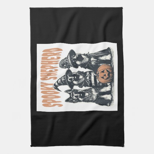 Halloween German Shepherd.jpg Theedoek (Verticaal)