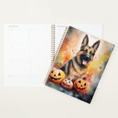 Halloween German Shepherd met pompoenen eng Planner (Display)