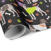 Halloween German Shorthaired Pointer Cadeaupapier (Rol Hoek)