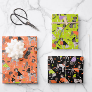 Halloween German Shorthaired Pointer Inpakpapier Vel