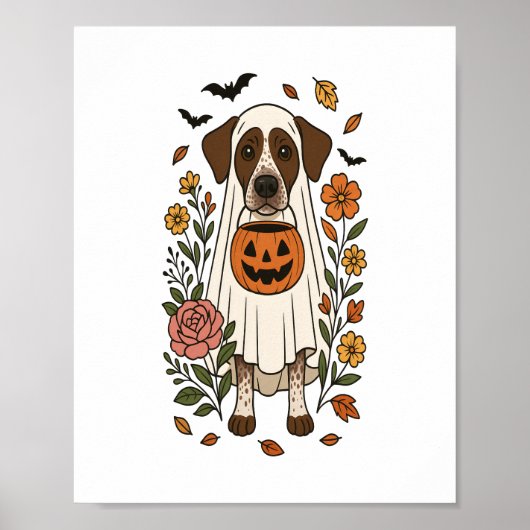 Halloween German Shorthaired Pointer Poster (Voorkant)