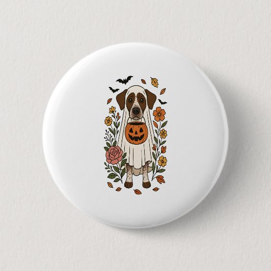 Halloween German Shorthaired Pointer Ronde Button 5,7 Cm (Voorkant)