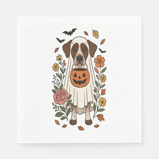 Halloween German Shorthaired Pointer Servet (Voorkant)