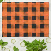 Halloween geruite keukenhanddoek (Gevouwen)
