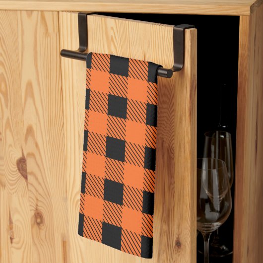 Halloween geruite keukenhanddoek (Derde Gevouwen)