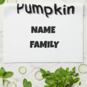 Halloween geschenken voor familie gepersonaliseerd theedoek (Gevouwen)