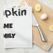 Halloween geschenken voor familie gepersonaliseerd theedoek (Quarter Fold)