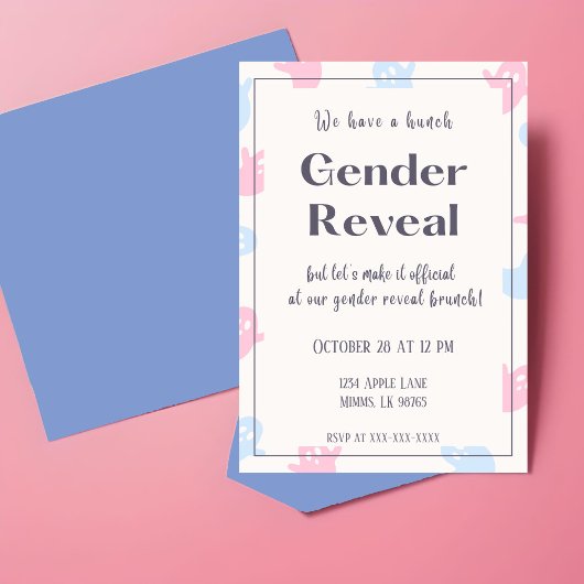 Halloween Geslacht onthullen brunch uitnodiging