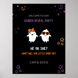 Halloween Geslacht Onthullen Partij Welkom Poster 