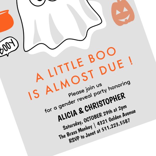 Halloween Geslacht onthullen uitnodiging Leuke Gho