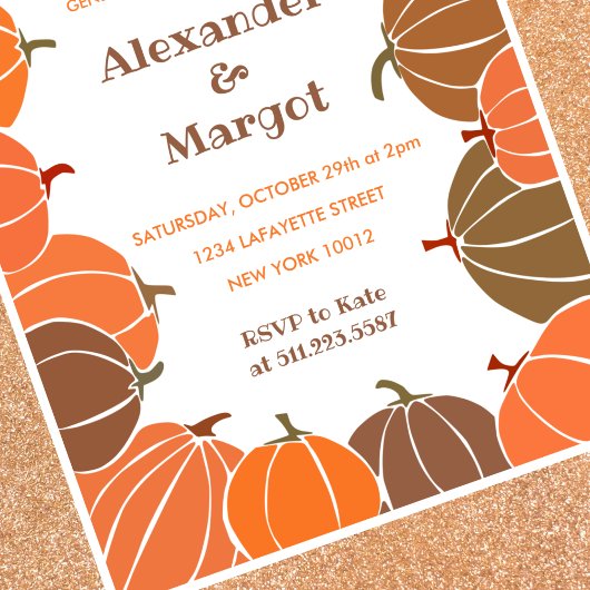 Halloween Geslacht onthullen uitnodigingen Herfst 