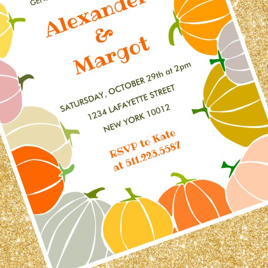 Halloween geslacht onthullen uitnodigingen Pompoen