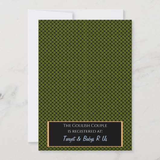 Halloween geslacht verklap feest uitnodiging (Achterkant)