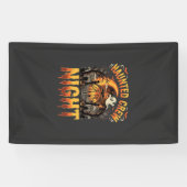 Halloween Gespenstige Crew Nacht Spandoek (Horizontaal)