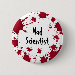 Halloween gestoorde wetenschapper ronde button 5,7 cm