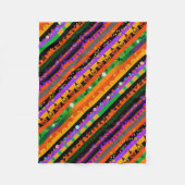 Halloween gestreepte pictogrammen fleece deken (Voorkant)