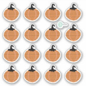 Halloween Gestreepte Pompoen Planner Stickers (Voorkant)