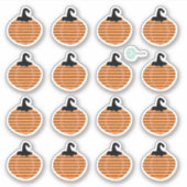 Halloween gestreepte pompoen plannerstickers sticker (Voorkant)