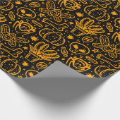 Halloween gestyleerd patroon. cadeaupapier (Hoek)