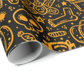 Halloween gestyleerd patroon. cadeaupapier (Rol Hoek)