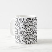 Halloween gestyleerd patroon, koffiemok (Voorkant links)