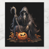 Halloween Getränkeetiketten Wijn Etiket (Enkel label)