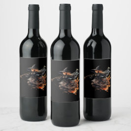 Halloween Getränkeetiketten Wijn Etiket