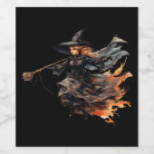 Halloween Getränkeetiketten Wijn Etiket (Enkel label)