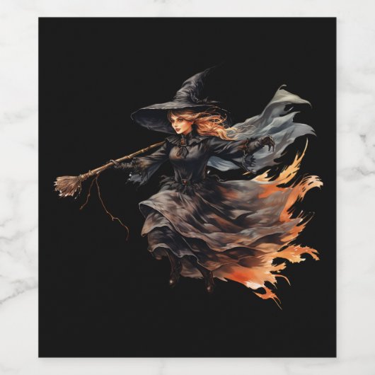 Halloween Getränkeetiketten Wijn Etiket (Enkel label)