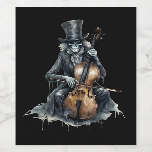 Halloween Getränkeetiketten Wijn Etiket (Enkel label)