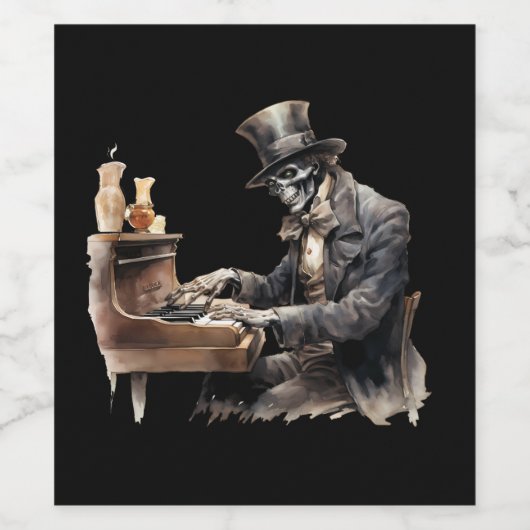 Halloween Getränkeetiketten Wijn Etiket (Enkel label)