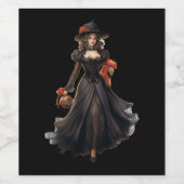 Halloween Getränkeetiketten Wijn Etiket (Enkel label)