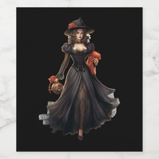 Halloween Getränkeetiketten Wijn Etiket (Enkel label)