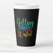 Halloween Getting Snoep Wast Birthday Latte Mok (Voorkant)
