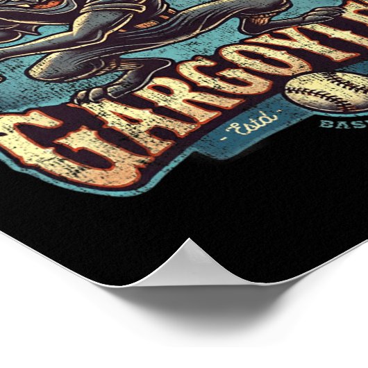 Halloween Gettsyburg Gargoyles Minor League Baseba Poster (Hoek)