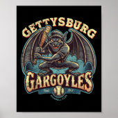 Halloween Gettsyburg Gargoyles Minor League Baseba Poster (Voorkant)