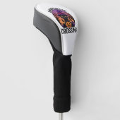 Halloween Gevaar Zwarte Kat Kruist Golfheadcover (Schuin)