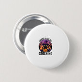 Halloween Gevaar Zwarte Kat Kruist Ronde Button 5,7 Cm (Voorkant /achterkant)