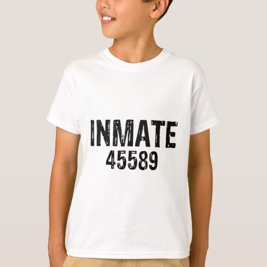 Halloween gevangene Jail Inmate Costume T-shirt (Voorkant)