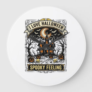 Halloween Gevoel T-shirt Vintage Geheime Huis Desi Grote Klok