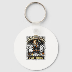 Halloween Gevoel T-shirt Vintage Geheime Huis Desi Sleutelhanger