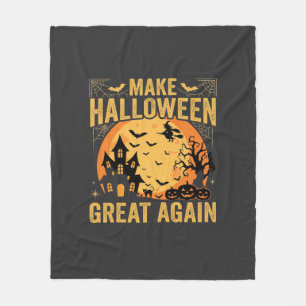 Halloween Geweldig Weer Geestenhuis Pompoen Fleece Deken
