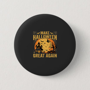 Halloween Geweldig Weer Spokenhuis Pompoen Ronde Button 5,7 Cm