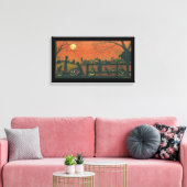 Halloween, gewikkeld, canvas, afdrukken (Insitu (Woonkamer))