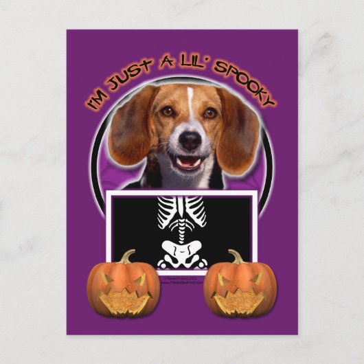 Halloween - Gewoon een Lil Spooky - Beagle Briefkaart (Voorkant)